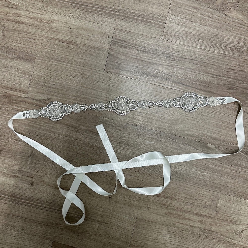 J- Picone Bolton Silver Bridal Sash